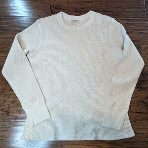 Filson Women's Cream Waffle Knit Thermal Crewneck Long Sleeve